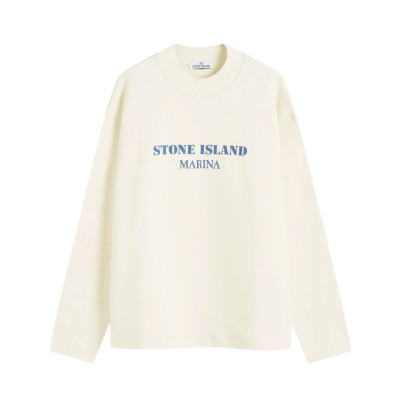 Толстовка Stone Island Marina Cotton Fleece Mock Neck Sweatshirt Butter 8115631X5 v0035