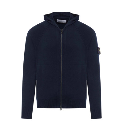 Кардиган Stone Island Knit with hood STONE ISLAND Blu 8015547B2 V0020